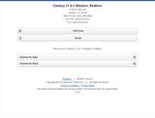 Tablet Screenshot of c21a1western.homesandland.com