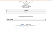 Tablet Screenshot of hills.homesandland.com