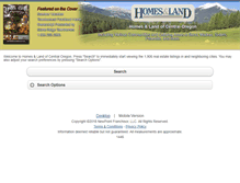 Tablet Screenshot of centraloregon.homesandland.com