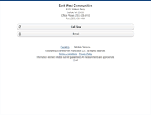 Tablet Screenshot of eastwestnewhomecommunities.homesandland.com