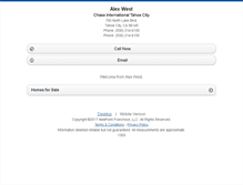 Tablet Screenshot of alexwest.homesandland.com