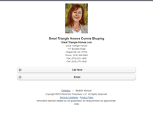 Tablet Screenshot of connieshuping.homesandland.com