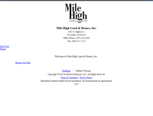 Tablet Screenshot of milehigh.homesandland.com