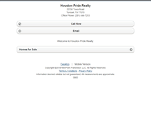 Tablet Screenshot of houstonpriderealty.homesandland.com