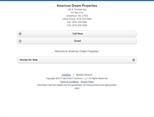 Tablet Screenshot of americandreamproperties.homesandland.com