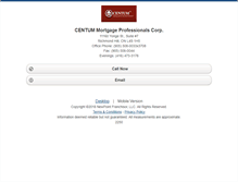 Tablet Screenshot of centum.homesandland.com