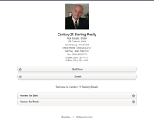 Tablet Screenshot of century21sterling.homesandland.com