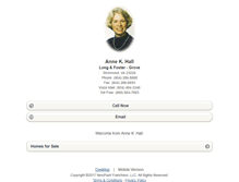 Tablet Screenshot of annehall.homesandland.com