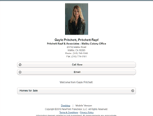 Tablet Screenshot of gaylepritchett.homesandland.com