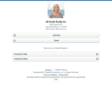 Tablet Screenshot of allsouthrealty.homesandland.com