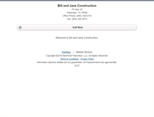Tablet Screenshot of billandjaneconstruction.homesandland.com
