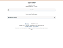 Tablet Screenshot of orchards.homesandland.com