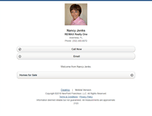 Tablet Screenshot of nancyjenks.homesandland.com