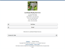 Tablet Screenshot of landmarkrealtyservices.homesandland.com