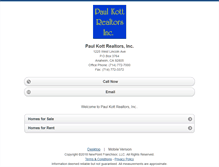 Tablet Screenshot of paulkottrealtors.homesandland.com
