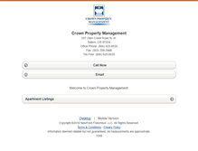 Tablet Screenshot of crownproperties.homesandland.com