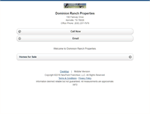 Tablet Screenshot of dominionranch.homesandland.com