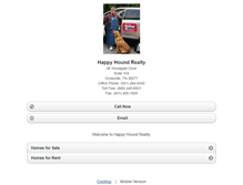 Tablet Screenshot of happyhoundrealty.homesandland.com