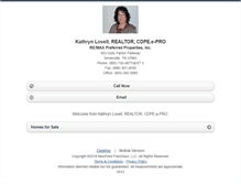 Tablet Screenshot of kathylovell.homesandland.com