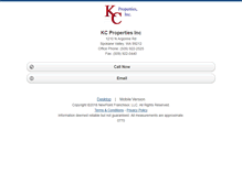 Tablet Screenshot of kcproperties.homesandland.com