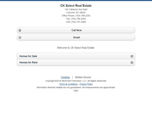 Tablet Screenshot of ckselect.homesandland.com