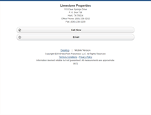 Tablet Screenshot of limestoneproperties.homesandland.com