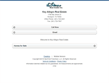 Tablet Screenshot of keyallegrorealestate.homesandland.com