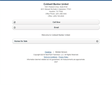 Tablet Screenshot of coldwellbankerunitedclearlake.homesandland.com