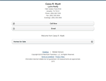 Tablet Screenshot of caseywyatt.homesandland.com