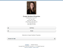 Tablet Screenshot of coopersouthern.homesandland.com