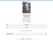Tablet Screenshot of freddypearson.homesandland.com