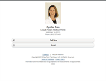 Tablet Screenshot of cynthiacain.homesandland.com