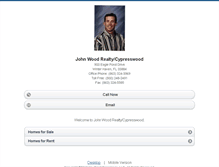 Tablet Screenshot of johnwoodrealty.homesandland.com
