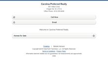 Tablet Screenshot of carolinapreferredrealty.homesandland.com
