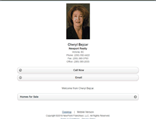 Tablet Screenshot of cherylbejcar.homesandland.com