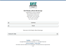 Tablet Screenshot of exitrealtyliftlock.homesandland.com