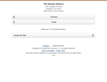 Tablet Screenshot of gardendistrict.homesandland.com