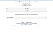 Tablet Screenshot of cbhlahaska.homesandland.com
