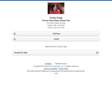 Tablet Screenshot of cindycraig.homesandland.com