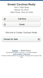 Mobile Screenshot of greatercarolinasrealty.homesandland.com