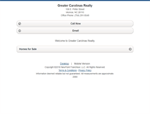 Tablet Screenshot of greatercarolinasrealty.homesandland.com