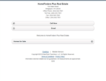 Tablet Screenshot of homefindersplus.homesandland.com
