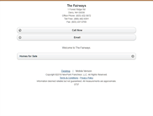 Tablet Screenshot of fairways.homesandland.com