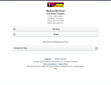 Tablet Screenshot of barbaramccloud.homesandland.com